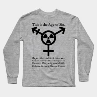 Trans Radiation (Alternate) - Papal Text - Black Long Sleeve T-Shirt